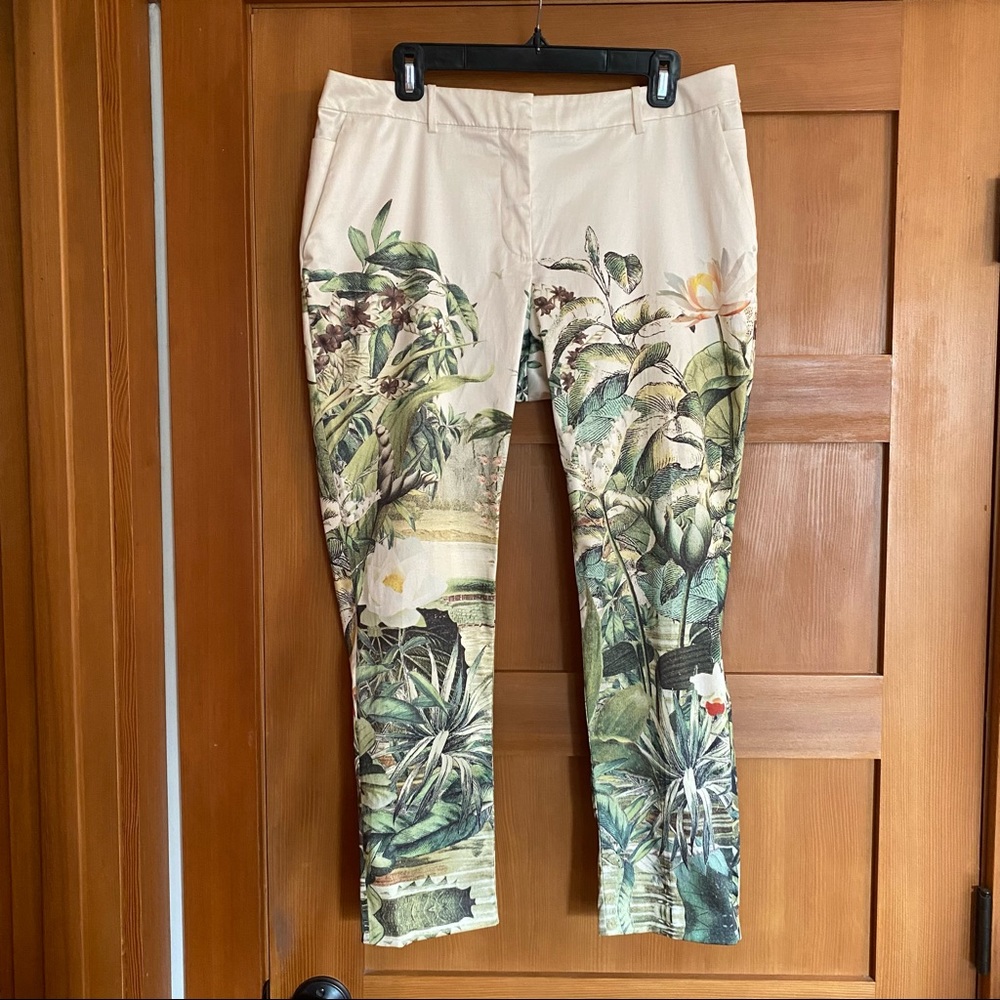 H&M Conscious Collection Botanical Print Satin Pants